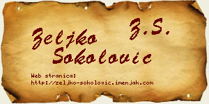 Željko Sokolović vizit kartica